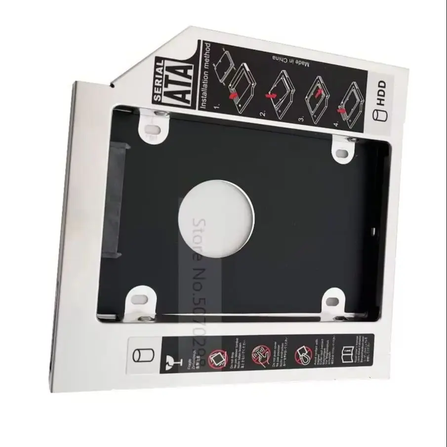 Caddy/Adaptador de Baía Óptica SATA 2.5 para 2º Disco Rígido Secundário para Sony Vaio VGN-NS VGN-NW VPCEH23FD VPCEH1S1R PCG-7181W PCG-71912v