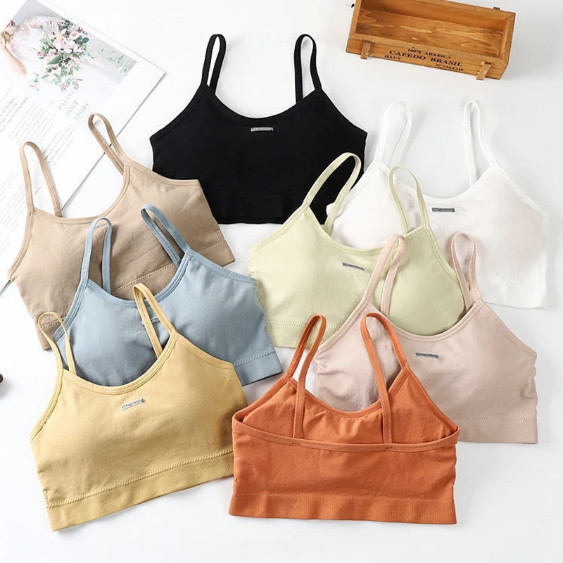 

Women Crop Top Female Tube Top Seamless Underwear Cropped Bra Backless Intimates Sexy Lingerie Sports Padded Bralettes Tube Tops