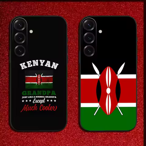 K-Kenya Flag Phone Case For Samsung S25,S24,S21,S22,S23,S30,Ultra,S20,Plus,Fe,Lite,5G Black Cover