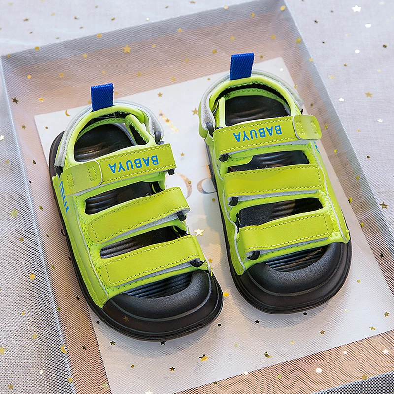 

2024 New Children Sport Sandals Summer Sandals for Boys Casual Beach Shoes Soft Sole Kids Fashion Non-slip Anti-kick Sandalias