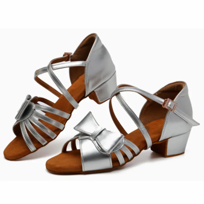 Scarpe da ballo per bambini per ragazze Donne Stivaletti bianchi Scarpe da ballo latino Scarpe da donna moderne per spettacoli di danza tango