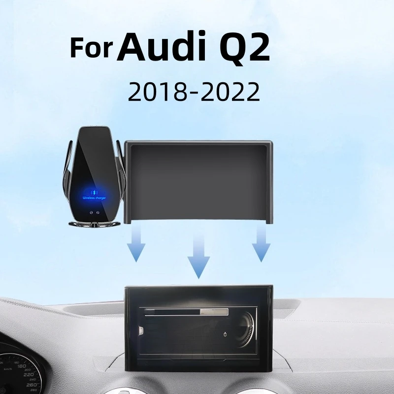 2018-2022 For Audi Q2 Car Screen Phone Holder Wireless Charger Navigation Modification Interior 8.3 Inch Size