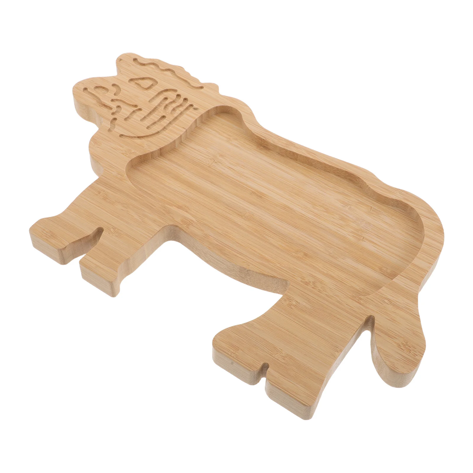 

Cow Shaped Serving Board Bamboo Handcrafted Grain Decorative Tray for Food Serving Charcuterie Platter Appetizer Snack
