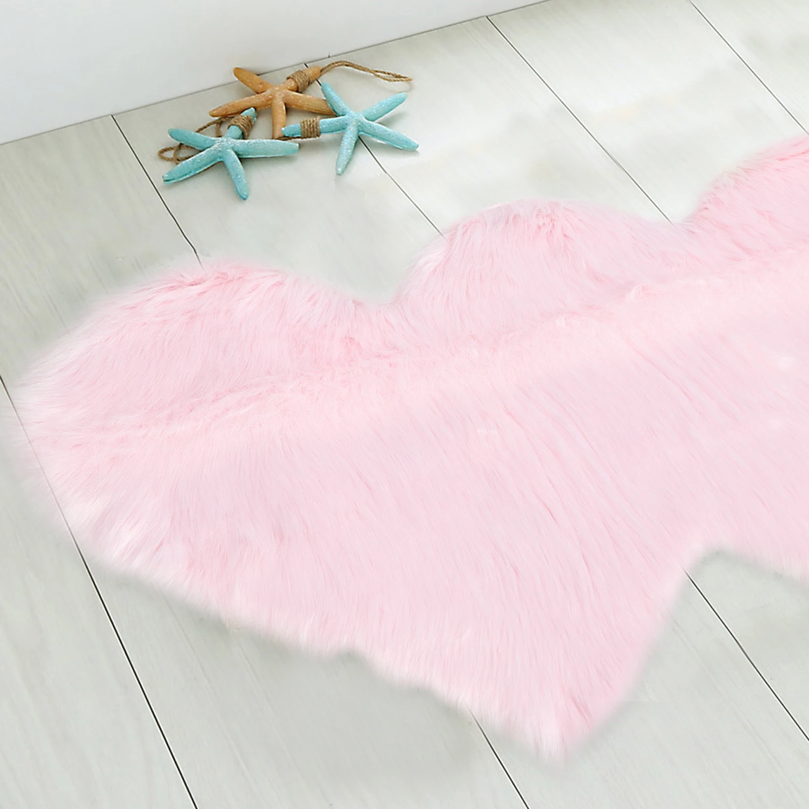 

Imitation Wool Carpet Decorative Hotel Floor Mat Bedside Rugs Living Room Bedroom for
