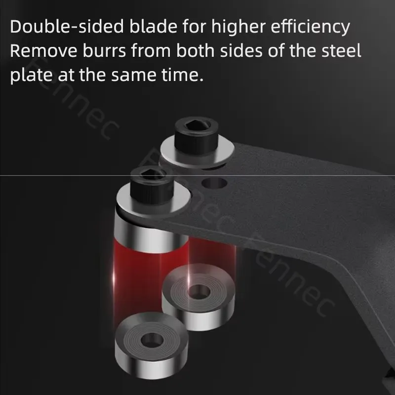 DB1000 Sheet Metal Deburring Trimming Scraper Tool 0-12mm Range Burr Trimming Cutter Double Sided Trimmer BN8010 Blades