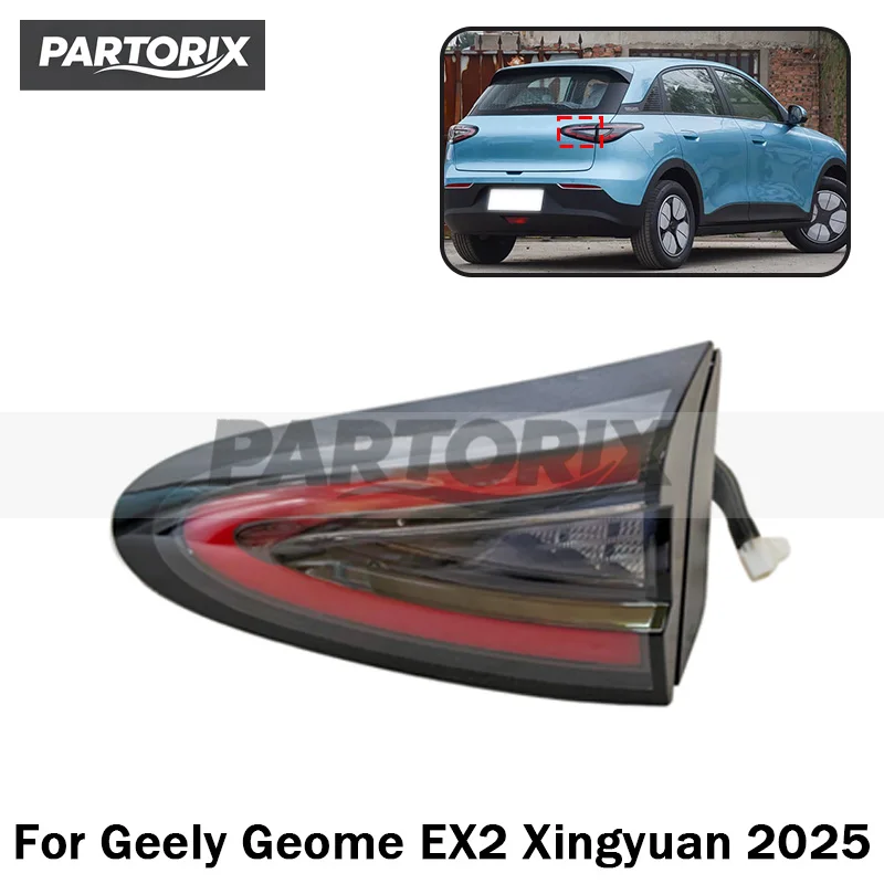 Rear Bumper Taillight For Geely Geome EX2 Xingyuan 2025 Inner Taillamp Signal Lamp Rear Brake Light Reverse Light