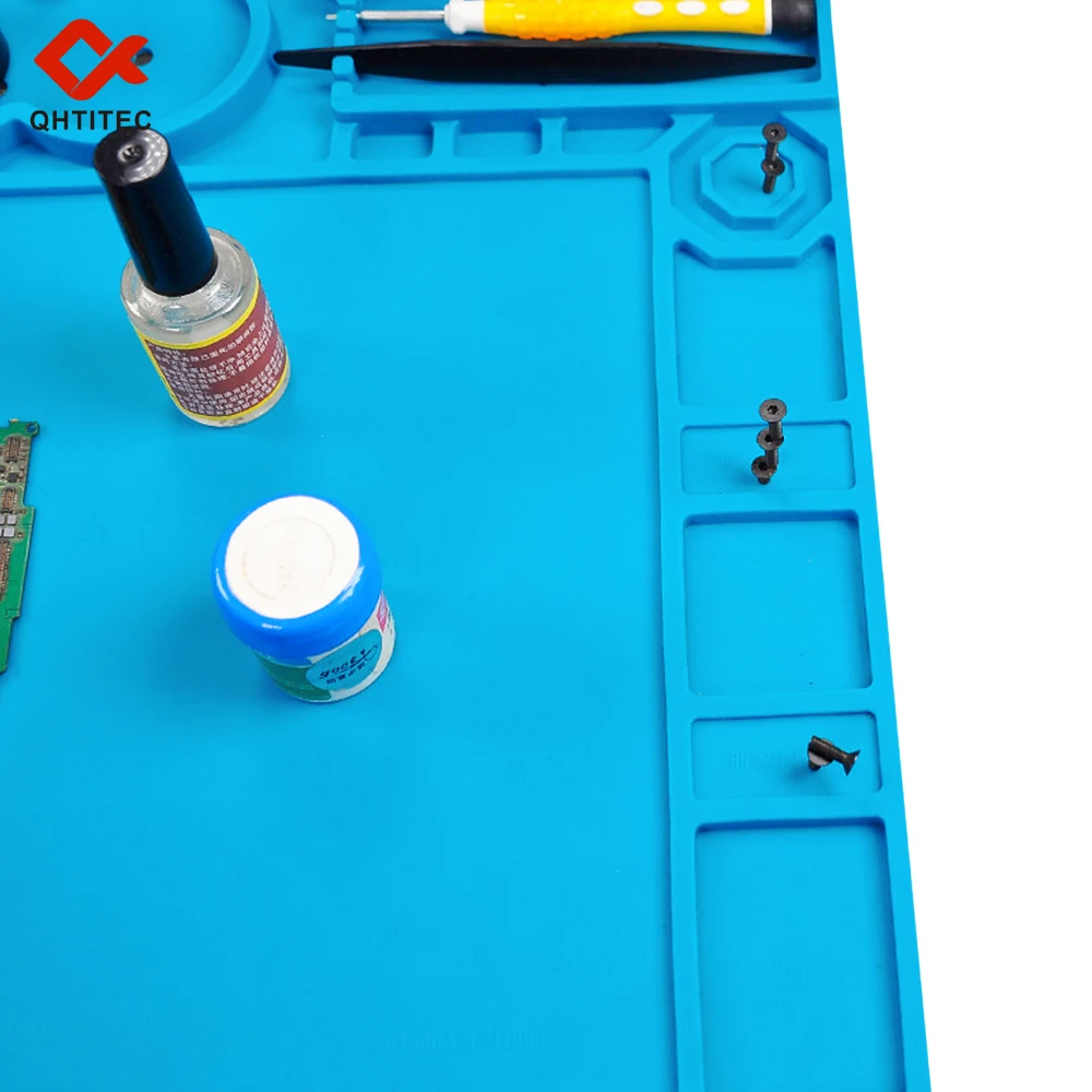 Soldering Mat ESD Antistatic 500 ° Heat Resistant Insulation Work Mat Multifunctional Silicone Repair Pad Maintenance Platform
