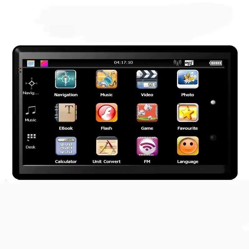 7 inch 8GB 256MB high definition screen portable car support 32GB TF card high definition TFT touch screen