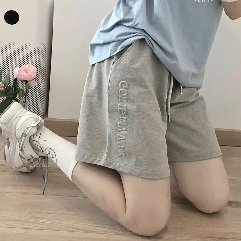 

Korean Version of the Sports Shorts Female Summer Trend Students Loose Versatile Wide-Legged Trousers Casual Five-Minute Trouser