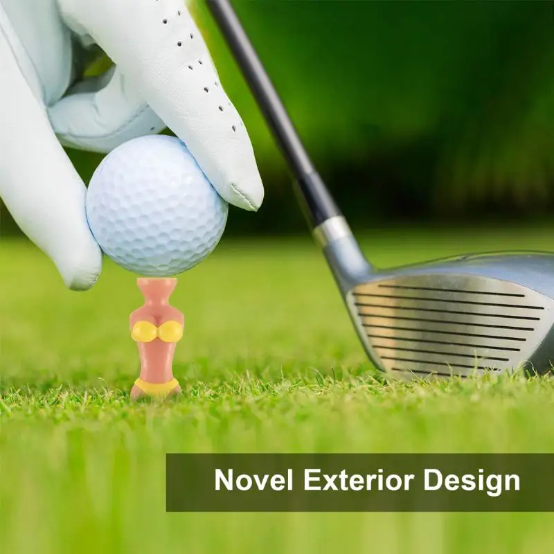 Golf Ball Holder Tees 5Pcs Creative Bikini Design for Women Wear Resistant for Outdoor Golf Course Club Play