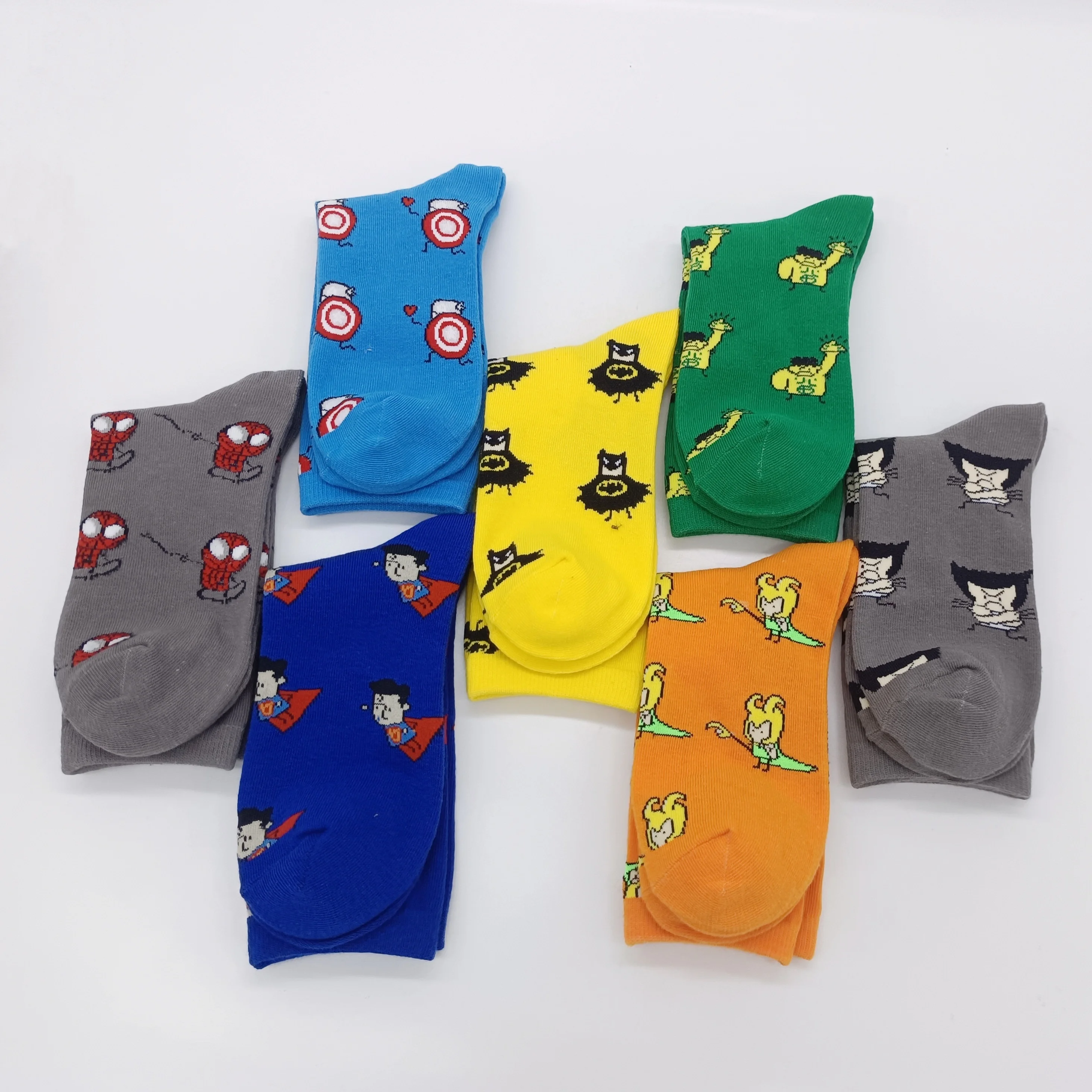 Superhero Marvel DC Avengers Iron Man socks Street fashion socks Skateboard socks Basketball socks Street dance socks