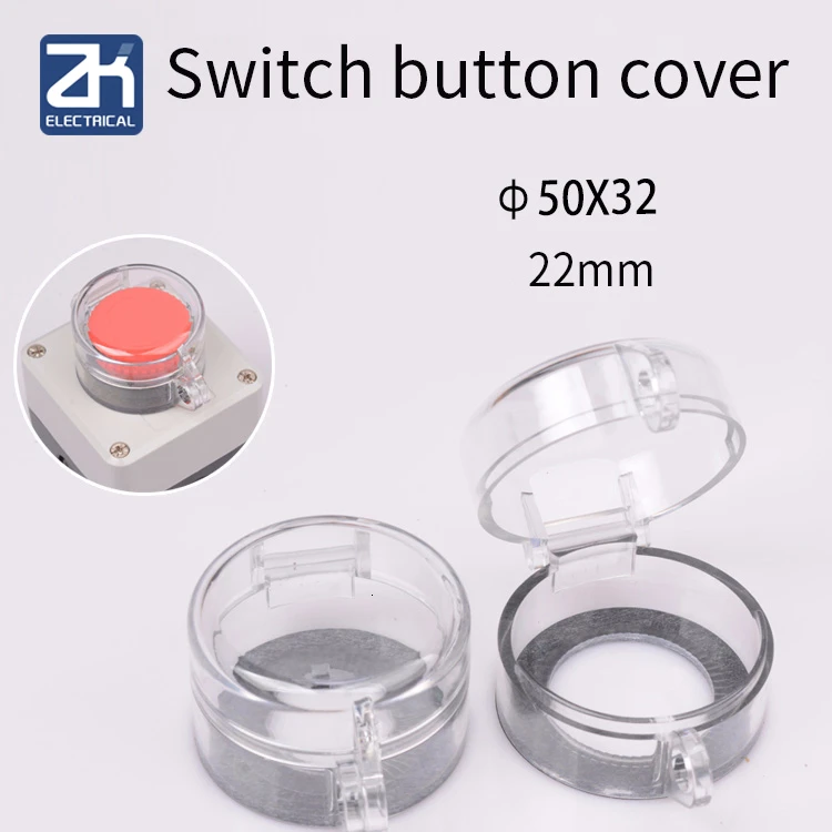 10pcs Waterproof Cover Switch Emergency Stop Button Mushroom With Blocking 22mm