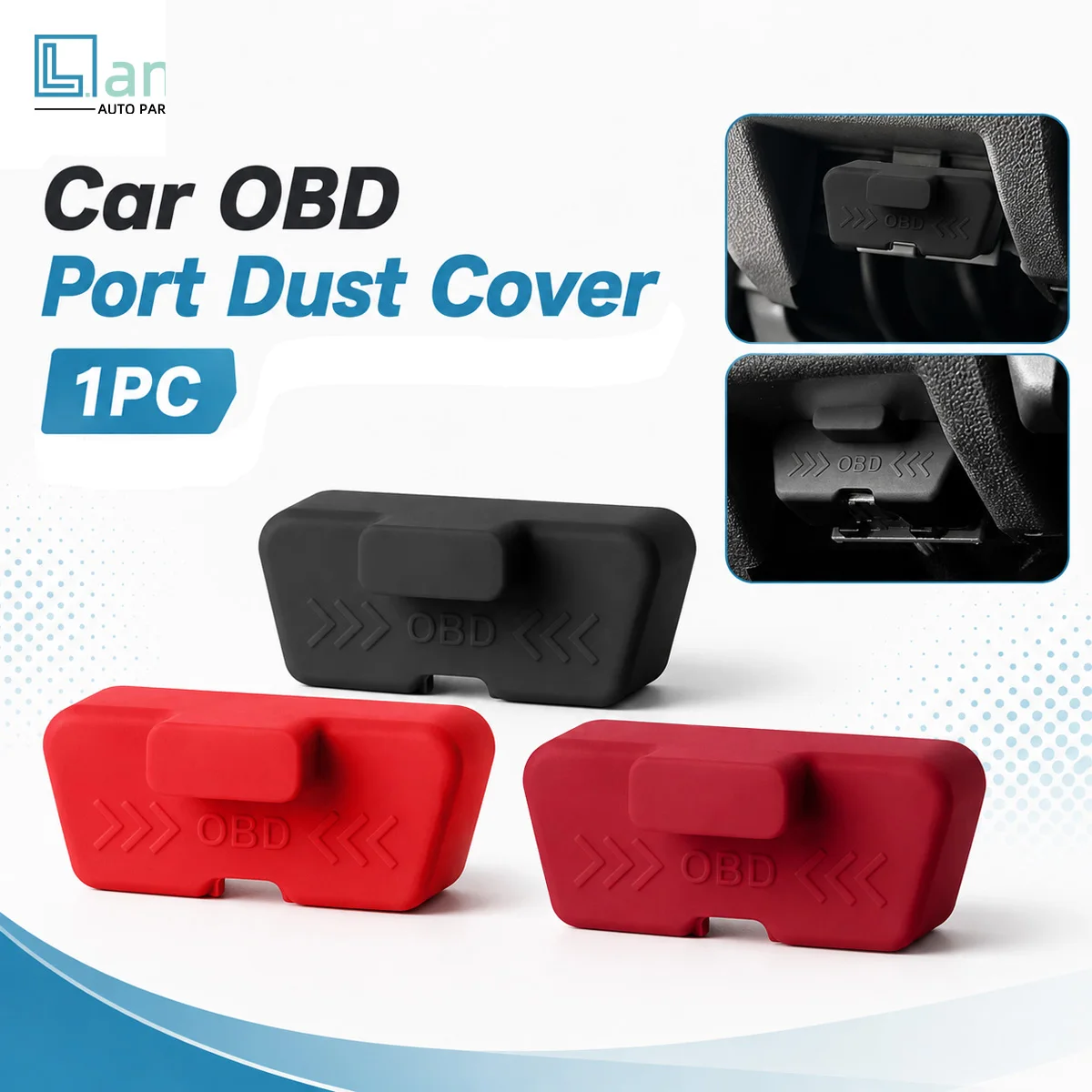 Protetor de Poeira Universal de Silicone Lanke 1PC para Porta OBD de Carro, Acessório Interno, Plugue à Prova de Poeira para Soquete de Diagnóstico Veicular