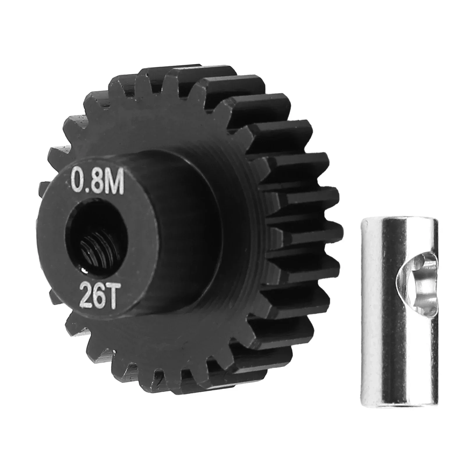 เฟืองเหล็ก 1 ชิ้น โมดูล 0.8 32 ฟัน เส้นผ่านศูนย์กลางภายใน 5 มม. เฟืองมอเตอร์ 13-21 ฟัน เหมาะสำหรับมอเตอร์ขนาด 1/10 แนวทแยง