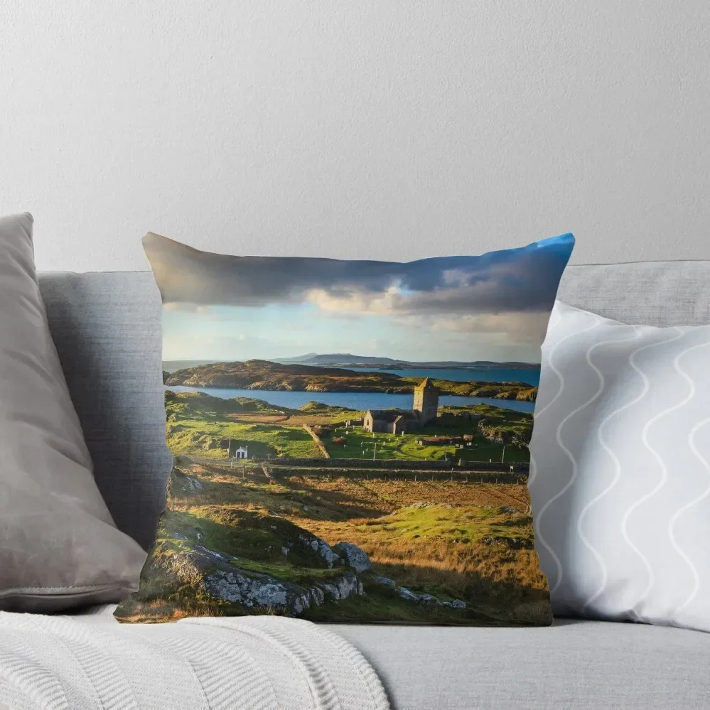 

Morning light on Rodel Church Throw Pillow autumn pillowcase Christmas Pillow pillow