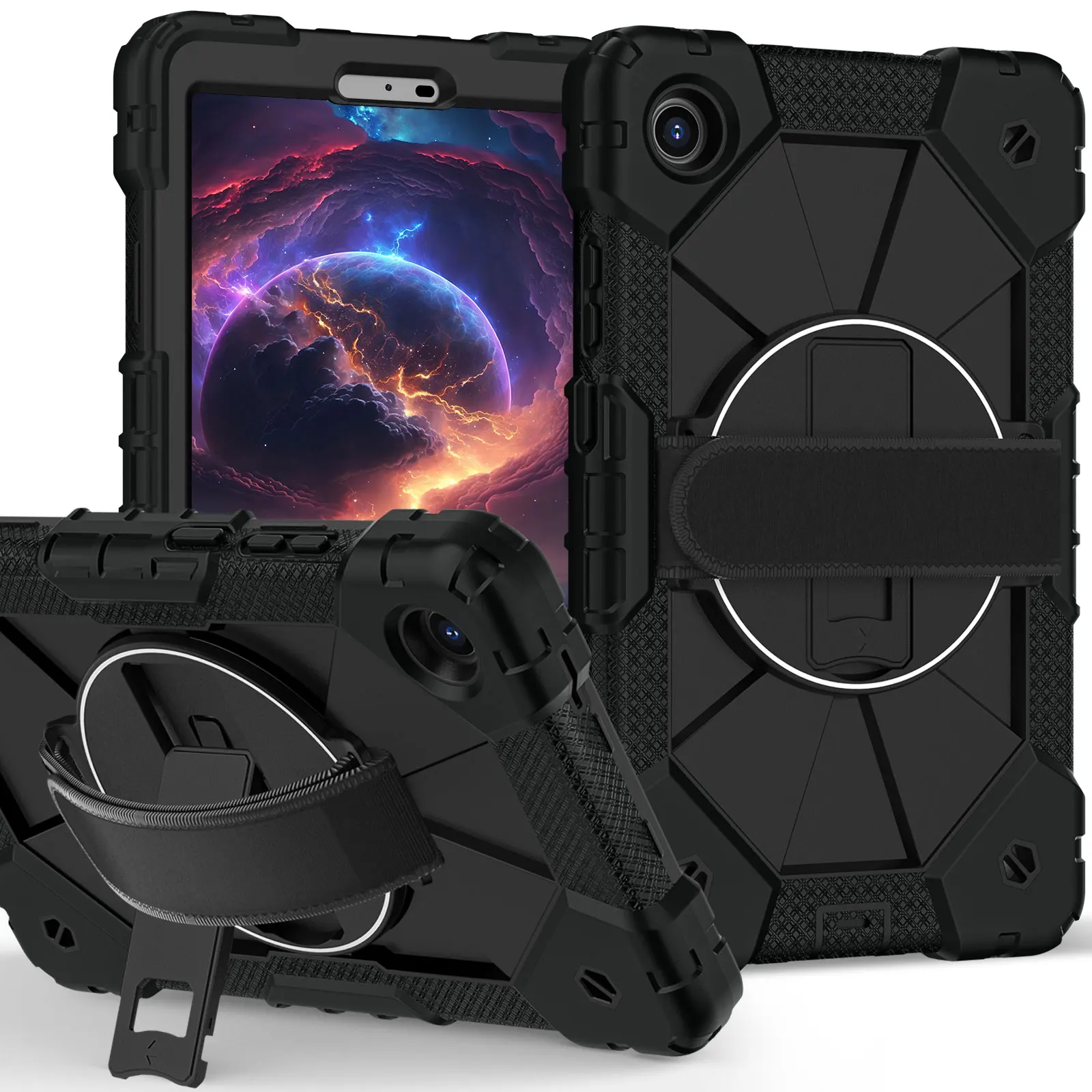 Stand Tablet Case For Lenovo Tab One 8.7 K9 TB305FU 2025 Thick Cases Heavy Duty Shockproof with Rotating Holder Kickstand Cover