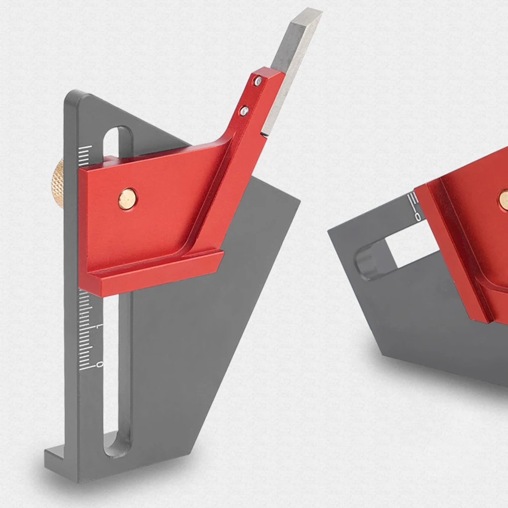 Carpentry Tool 3.39 Inch X 0.98 Inch X 3.86 Inch Measurement Ruler Clear Readable Scales Compact Lightweight Tool