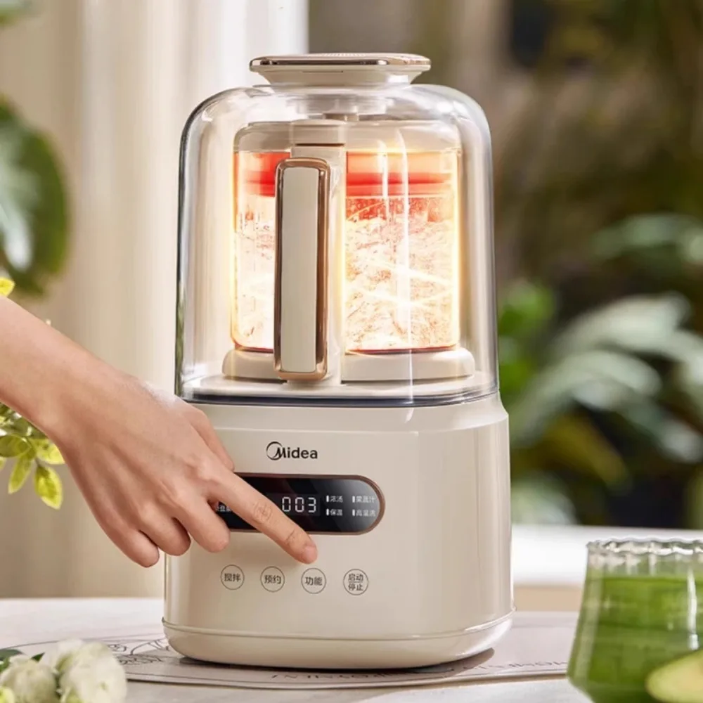 Midea 1.2L Soybean Milk Machine 1000W Quiet Blending High Temp Self Cleaning Multipurpose Kitchen Juicer Grinder Machine Juicers