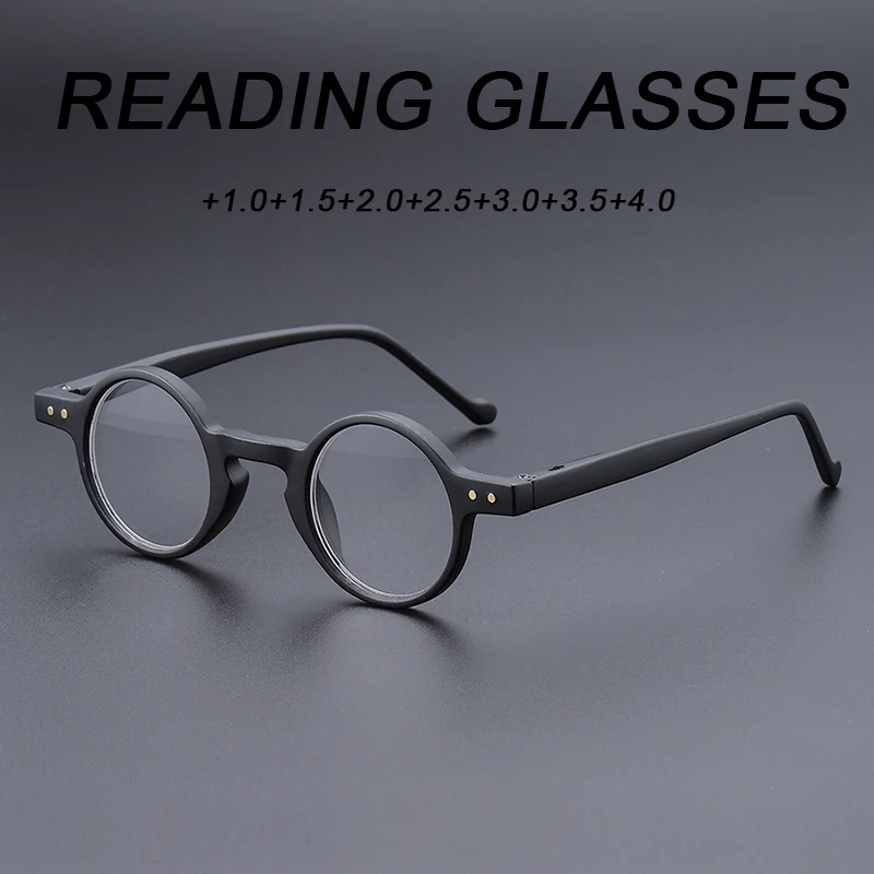 Eine Retro-Sonnenbrille im Rundstil mit unverwechselbarem und trendigem Modedesign, Unisex, geeignet zum Lesen und für die Computernutzung.