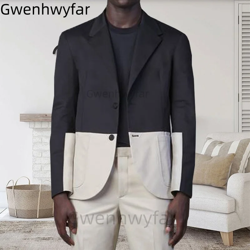 

Gwenhwyfar Ivory Men's 2-Piece Suit Flat Collar Regular Fit Formal Dress with Pants for Prom Wedding