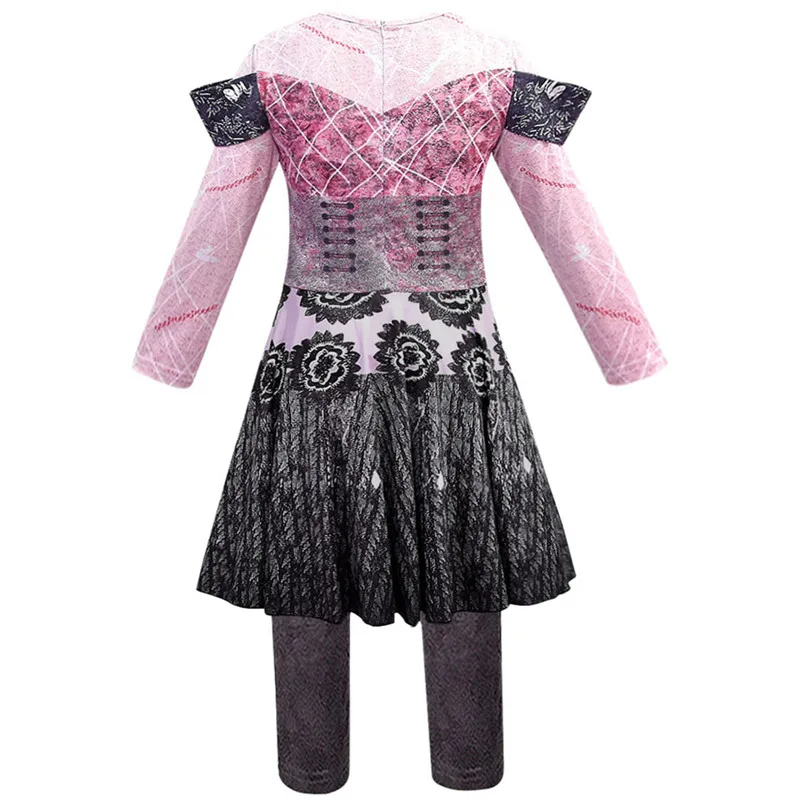 Adult Children's Clothing Girl Pink Queen Costume Descendants Role Play Jumpsuit Costume Stage Play Performance Dress Costume