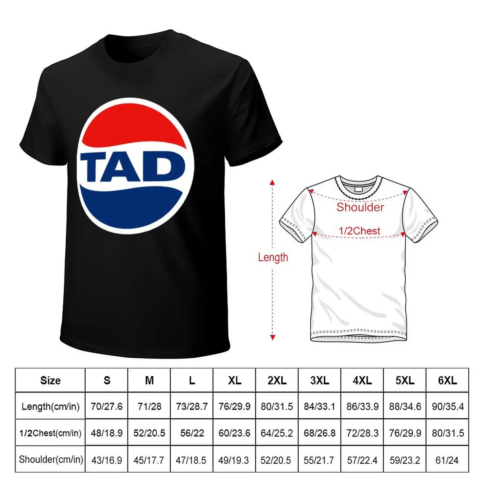 TAD BAND LOGO T-Shirt customizeds cotton man t-shirts Luxury man plus size clothes mens t shirt graphic