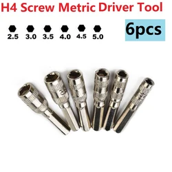 H4 Screw Metric Driver Tool Drill Bit PH2.0/M2.5-5.0mm Hex Shank Hex Nut Socket Sleeve Nozzles Nut Driver Set Hand Tools