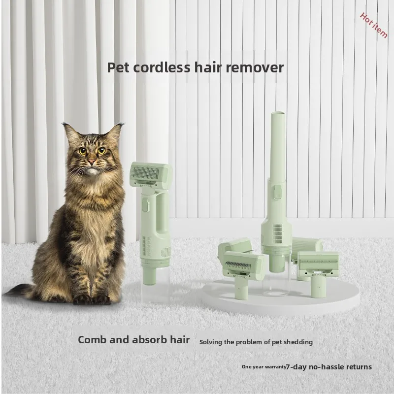 Pet Multifunctional Hair Sucker Cat Dog Electric Hair Suction Comb Cat Dog Comb Open Knot Clothes Hair Removal