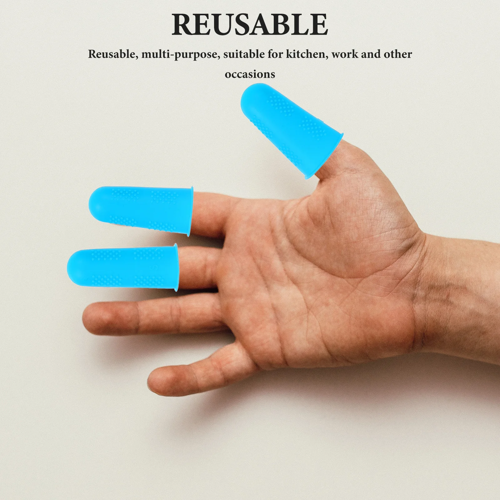 12Pcs Comfortable Silicone Fingertip Protectors Reusable Non-Slip Grip for Gluing Soldering Baking Finger Cover