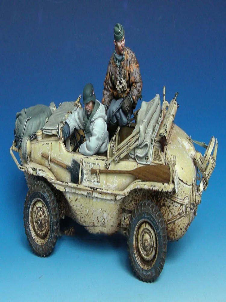 Unpainted Kit 1/35 wimmwagen Crew not have car   soldier  figure Historical  Figure Resin  Kit