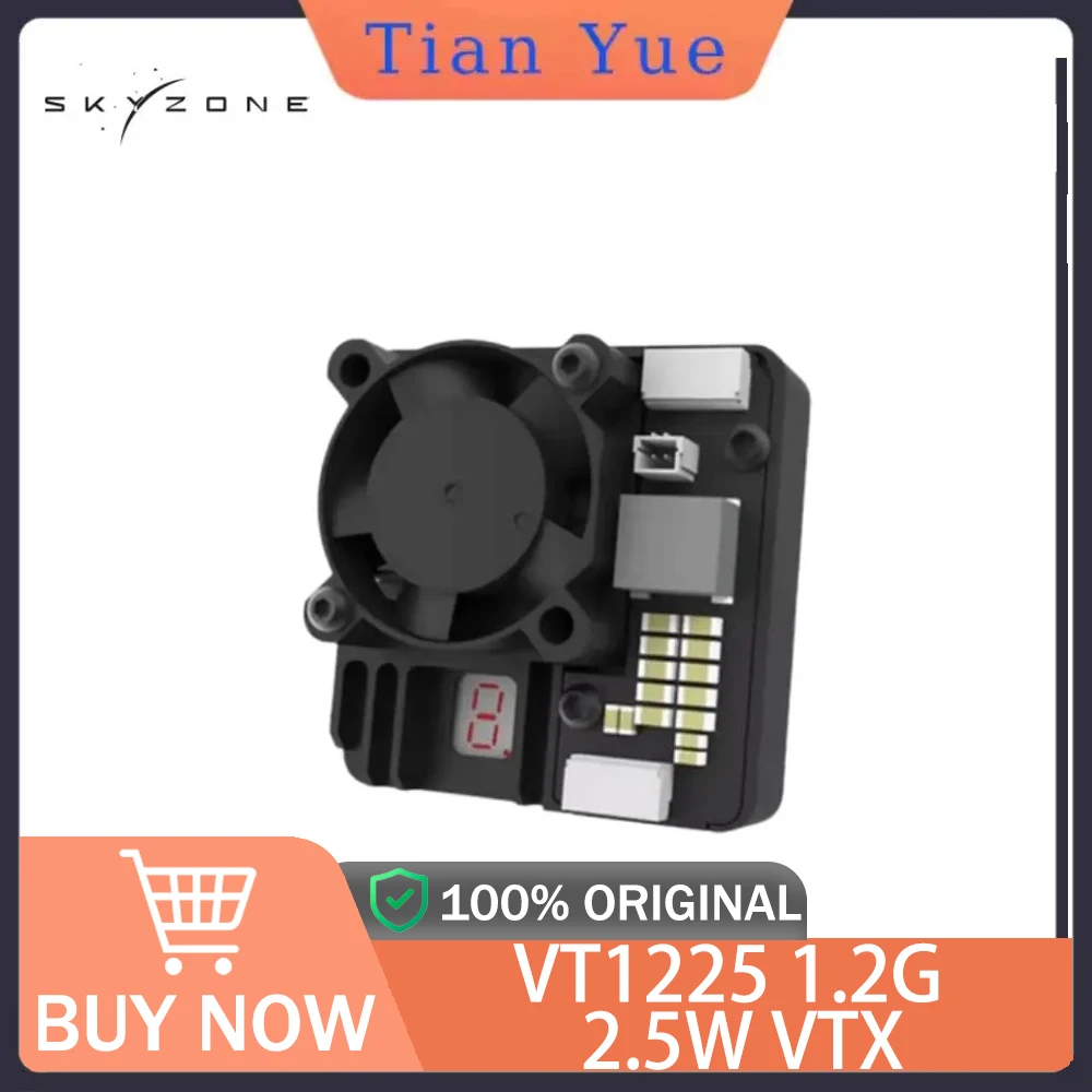 

SKYZONE VT1225 FPV VTX - 1.2G 2.5W 4-Speed Adjustable IRC Analog Signal, CNC-Machined Image Transmission for Racing Drone
