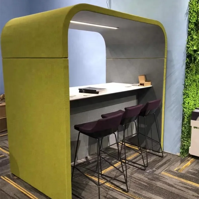 Office Furniture Combination Conference Sofa Cabin Modern High Backstage Office Sofa Pavilion with Storage