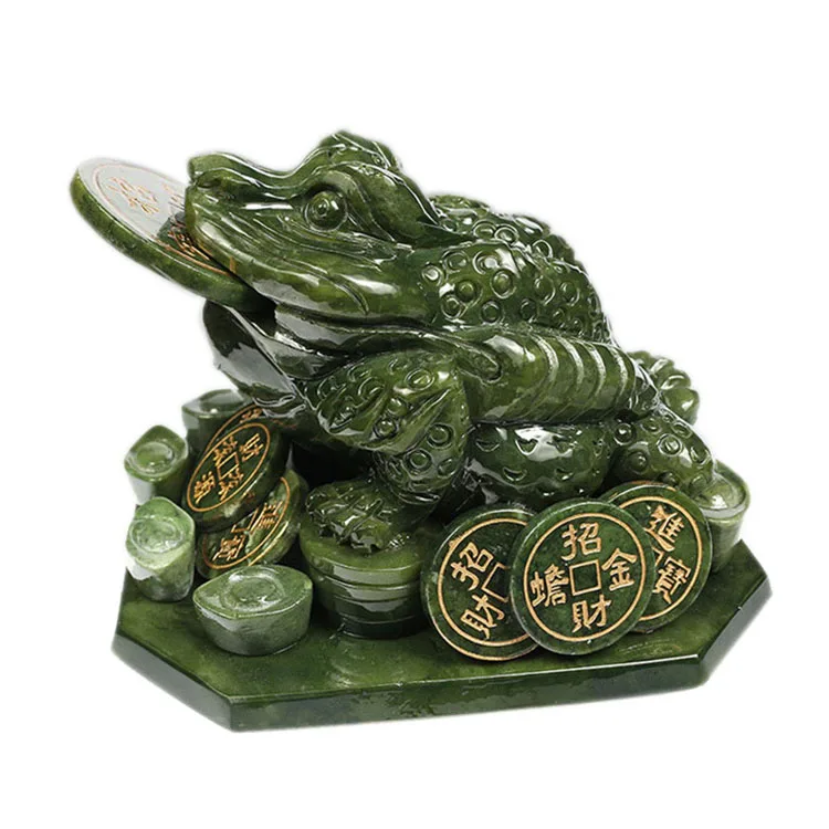 

Super september quick shipping Sale Jade Lucky Money Frog Feng Shui