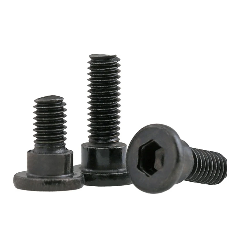 Black M2.5 M3 12.9 Grade Carbon Steel Hex Socket Screw Allen Shoulder Bolts Step Hexagon Tooling Hardware