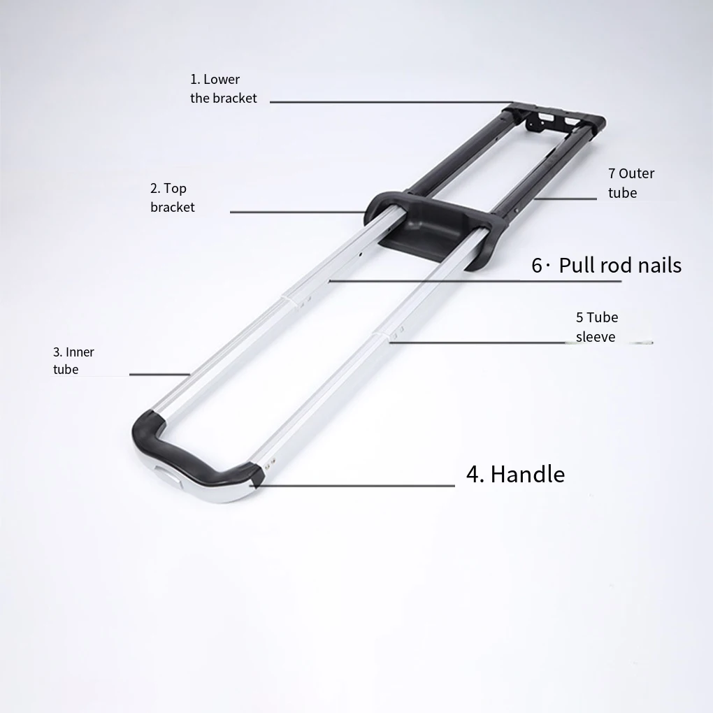 Durable Telescopic Handle Replacement Pull Rod For Luggage Suitcase Trolley Wide Application Travel Type 1