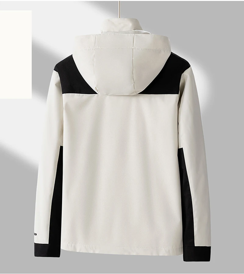 سترة تزلج نسائية مقاومة للماء للجنسين في الهواء الطلق بطبقة واحدة سترة واقية جبلية معطف واق من المطر معطف قبعة قابل للفصل