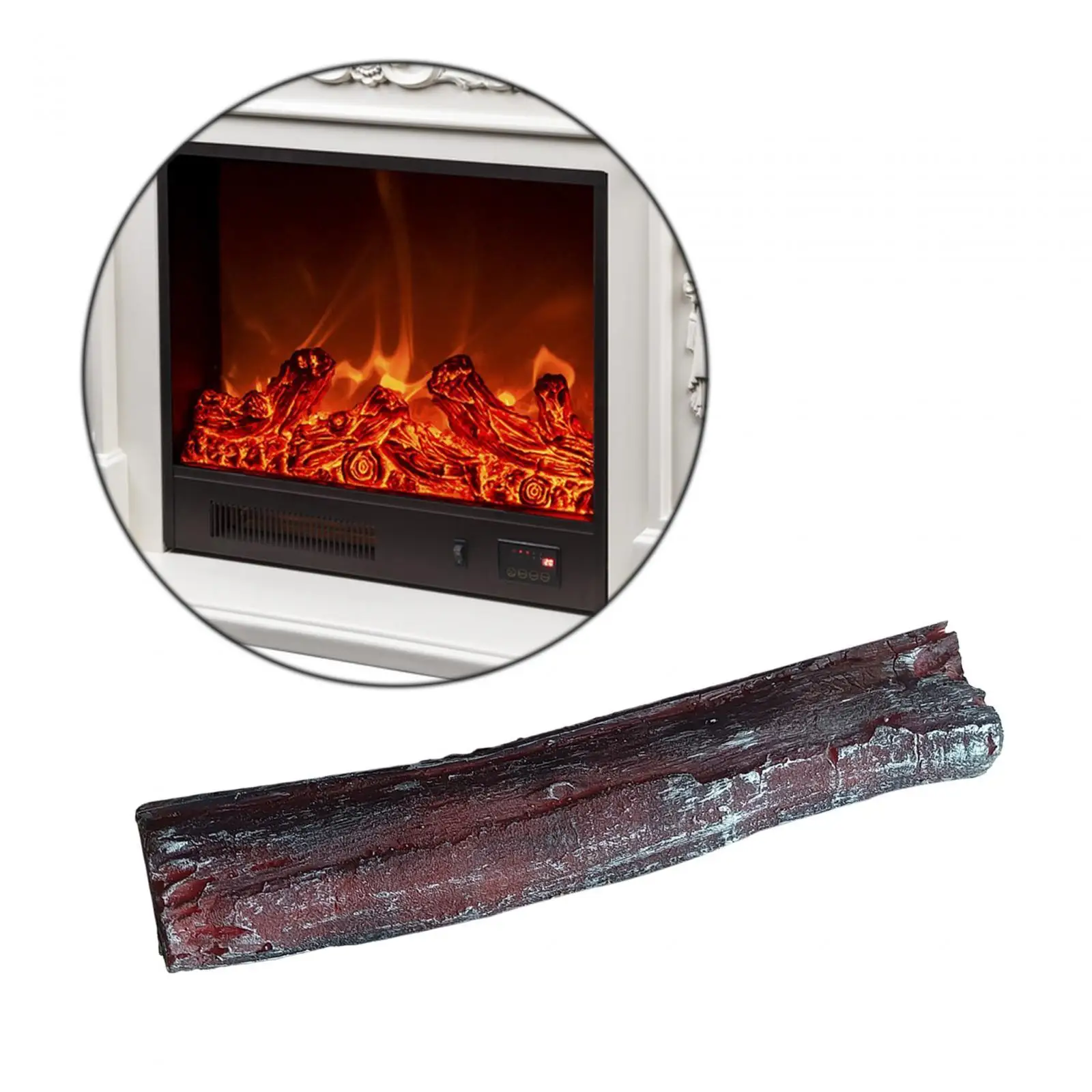 Simulation Flame Charcoal Strip Rolling Grill Basket European Resin Fireplace Firewood Props for Indoor Outdoor Bedroom Kids