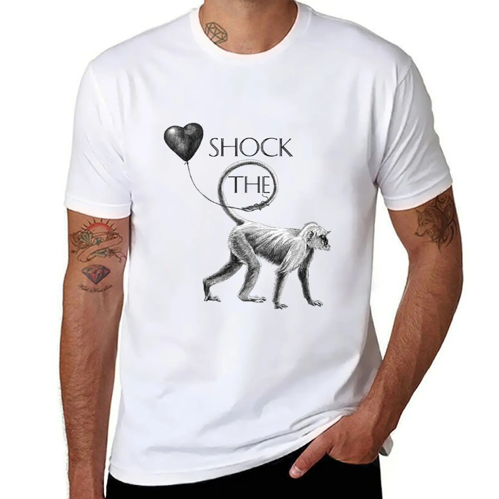 

Футболка Shock The Monkey, мужские футболки с рисунком, мужские футболки для мужчин, мужские футболки для мужчин, футболка