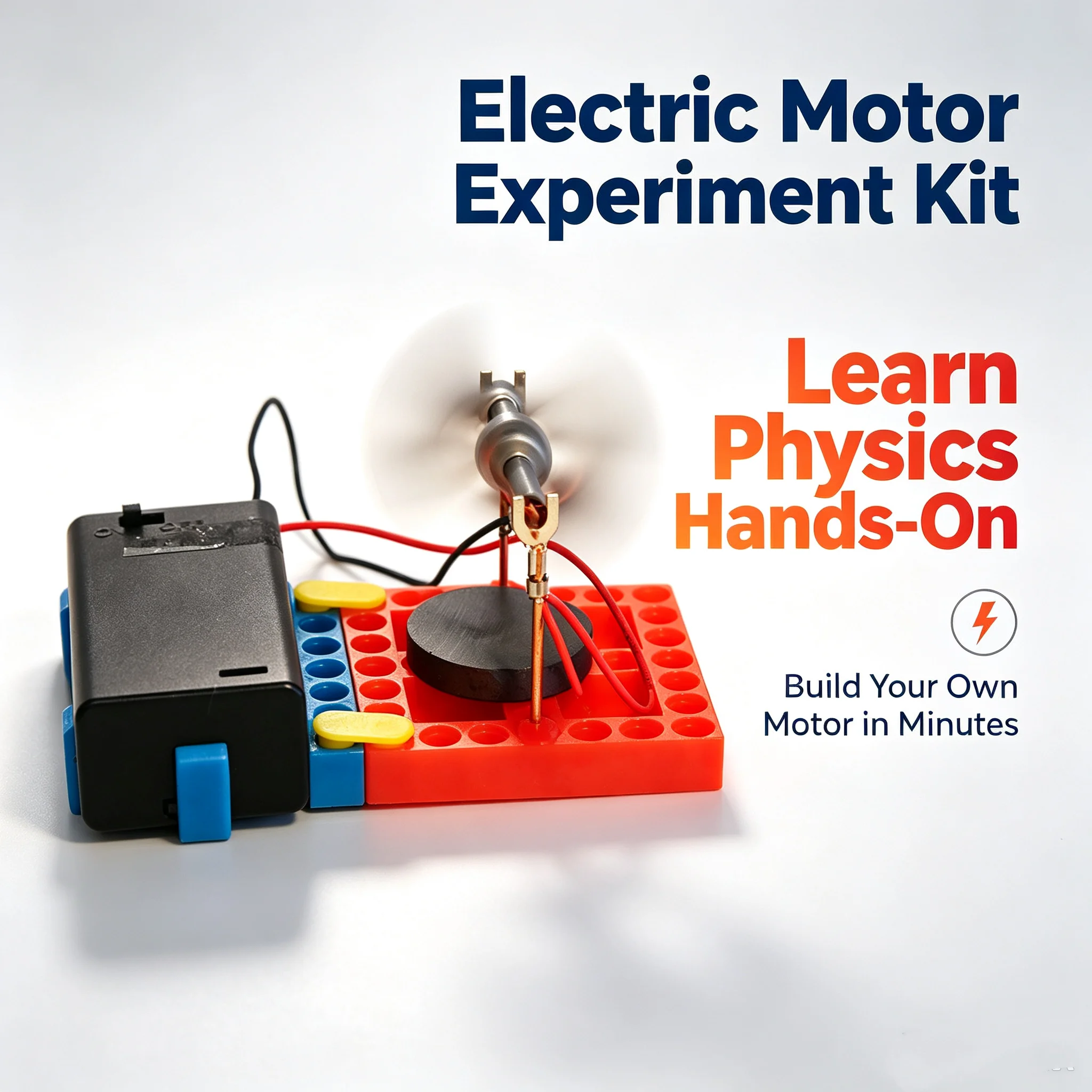 DIY Electromagnetic Motor Experiment Model, Hand-Assembled Physics Teaching Kit, DIY Educational STEM Handmade Assembly Gift