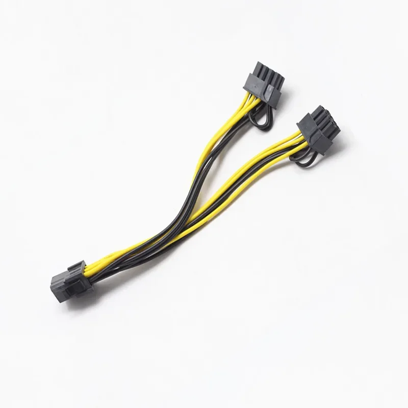 6pin To 8pin Graphics Video Card Power Splitter Cable 6Pin Female Double 8Pin 6Pin To Dual 2x 8 Pin (6 2) PCIE Power Cable