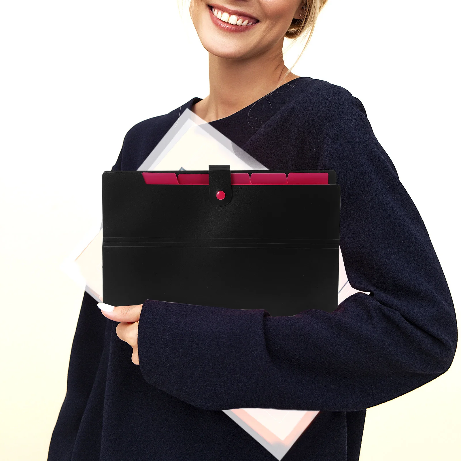 

File Folder Large Capacity Multi-Layer Document Organizer Expandable Paper Storage Pouch Desktop File Organizer