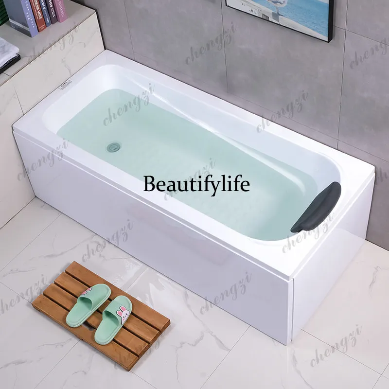 Upgraded Acrylic Household Double Skirt Bath Independent Deepened Single Jacuzzi