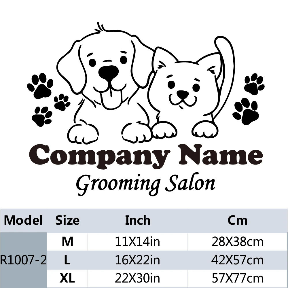 

1 pc hot sale grooming salon Customized business name Wall Sticker Home Decoration Accessories Wall Decoration Murals