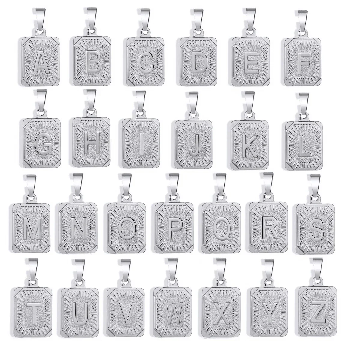 Big Pendant 26 Initial DIY Charms for Jewelry Making Stainless Steel Chunky Jewelry A-Z Capital Letter Luxulry Style Lady Gift