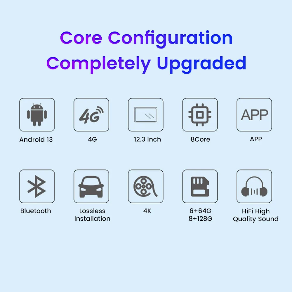 شاشة ترفيهية مساعد الطيار 12.3 بوصة لـ Trumpchi GS8/ES9 2021-2025 CarPlay شاشة أندرويد مشغل وسائط متعددة للسيارة 4G 64G #6