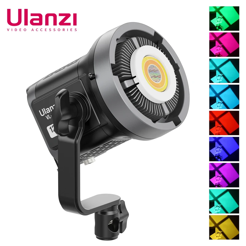 

Ulanzi VL-120Bi VL-120C 120W V-Mount COB Light Wireless APP Control 2700K-6500K Video Light for Skit Video Photography