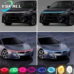 Sequential Scan Led Car Hood lights Universal Headlight Strip Neon Decorative Atmosphere DRL Auto Daytime Running 12V