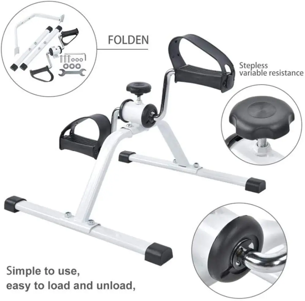 Fitness Equipment Pedal White Black Custom Indoor Trainer Folding Mini Exercise Bike For Elderly People Product