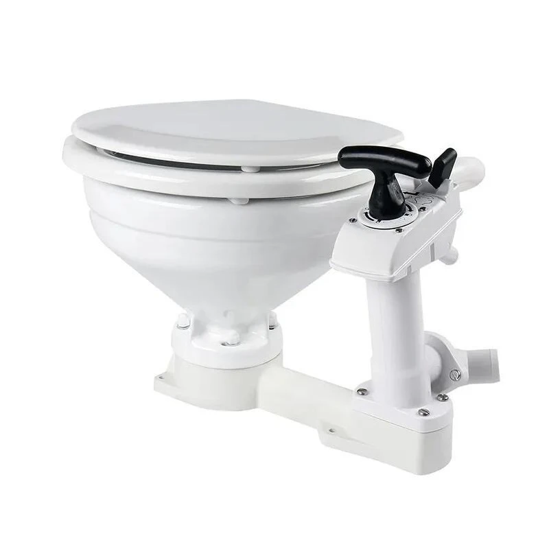 Mini Toilet for Yacht Saloon Car RV - Self-Priming Manual/Automatic Portable Sanitation Solution for On-the-Go