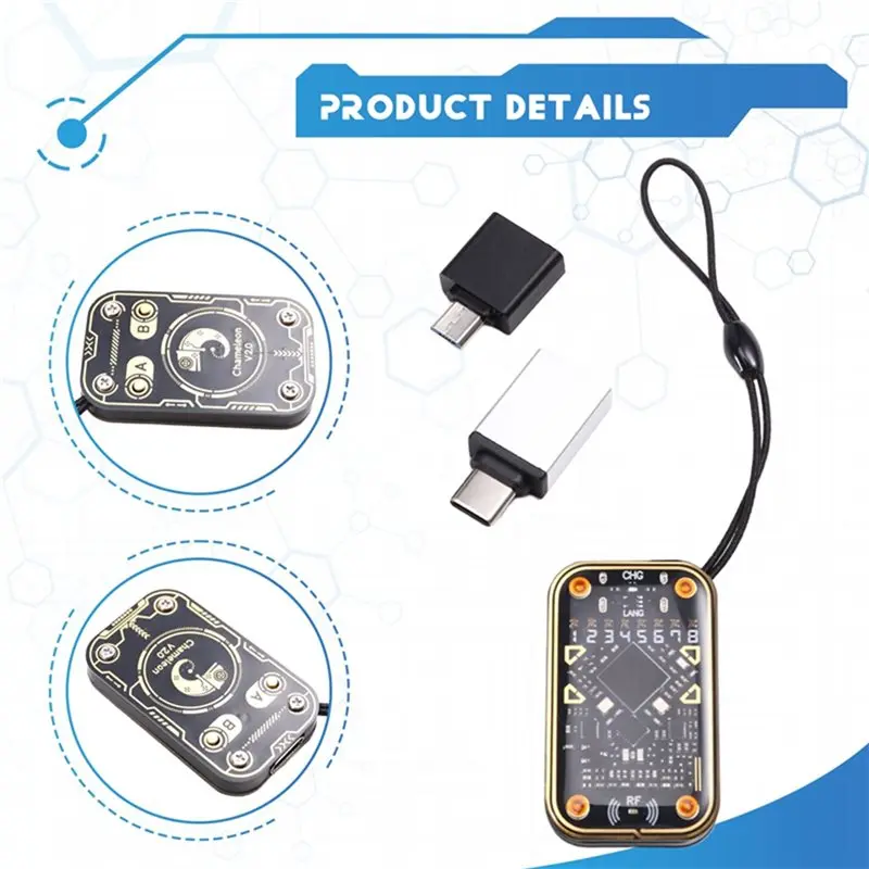【يوم الشكر】Chameleon V2.0 RFID قارئ الشرائح الذكية محاكي NFC فك 125 كيلو هرتز 13.56 ميجا هرتز ناسخ البطاقة + 12 قطعة مفتاح UID/CUID #2